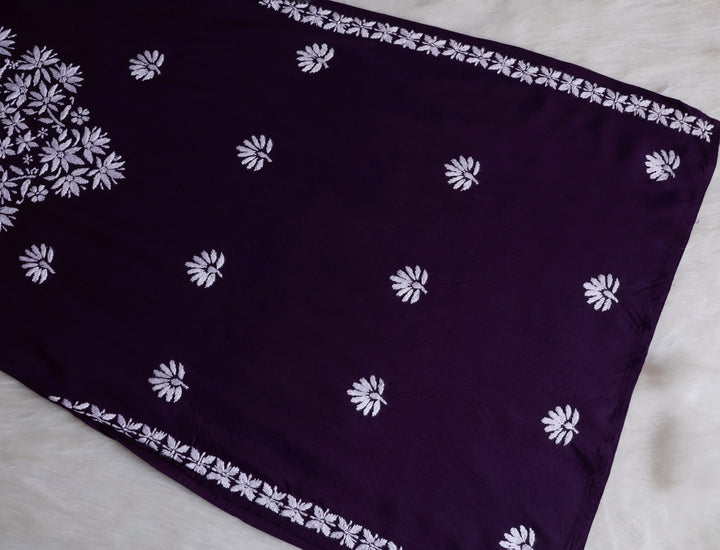 Haala Deep Purple Long Rayon Kurta