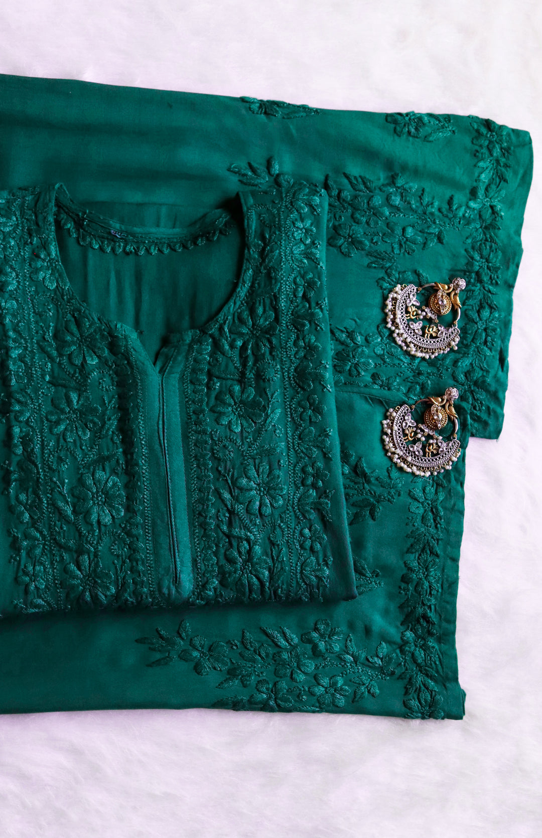 Aayat Teal Green Rayon Kurta Pant set