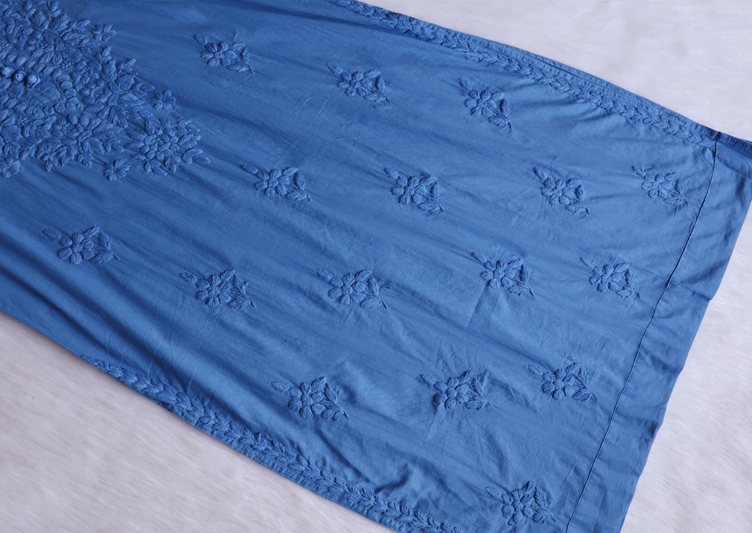 Aayat Ice Blue Cotton Kurta
