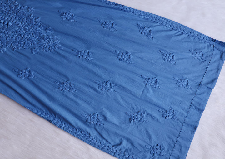 Aayat Ice Blue Cotton Kurta