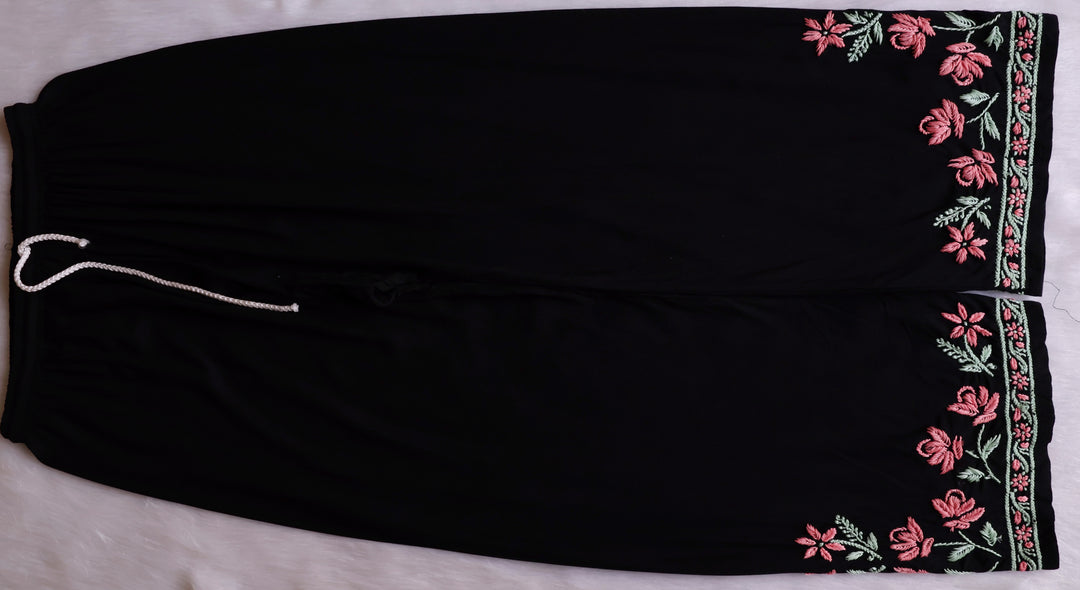 Gul Kashmiri Black & Rose Pink Modal Kurta Set