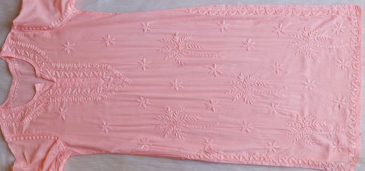 Heer Pastel Peach Pure Cotton Kurta