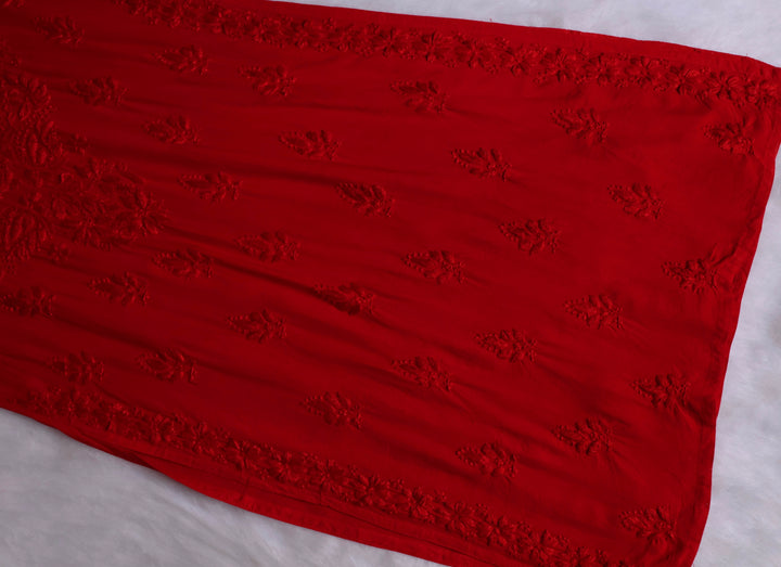 Nazakat Red 2 piece Rayon set