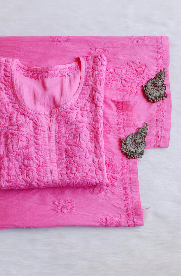 Meerab Baby Pink Pure Chanderi set