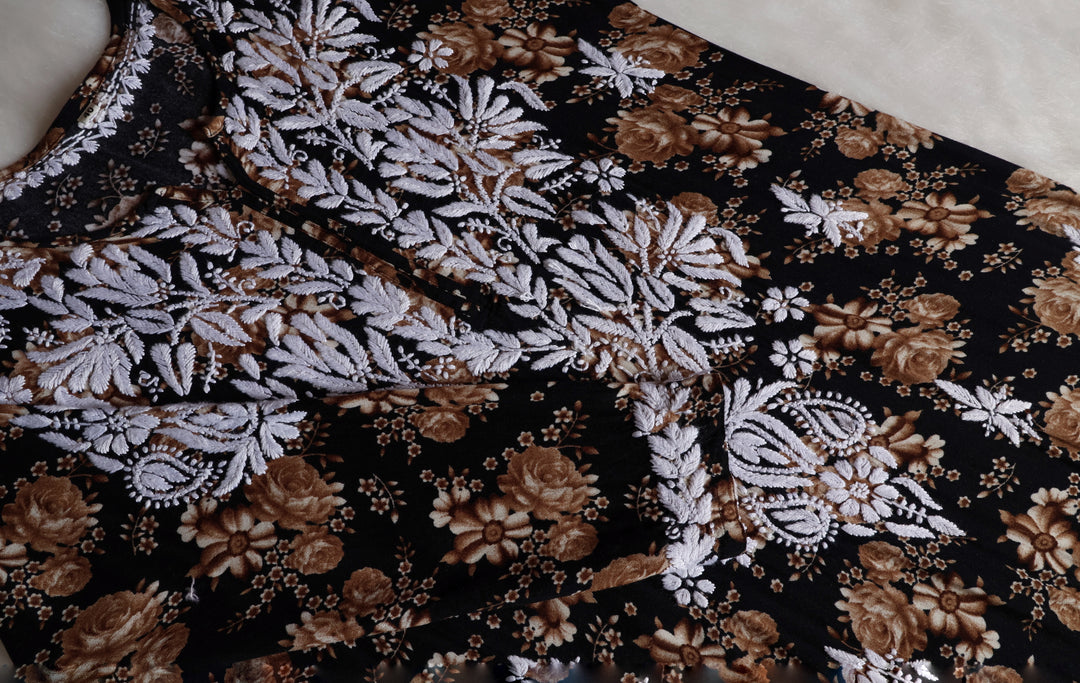 Gul-E-Bahaar Black Long Rayon kurta