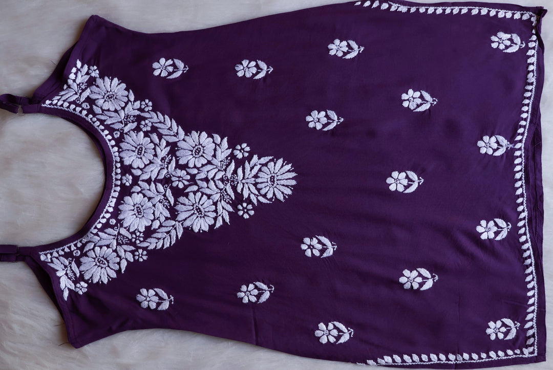 Farhaa Dusty Purple Short Sleeveless Kurta