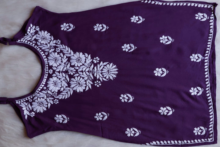 Farhaa Dusty Purple Short Sleeveless Kurta