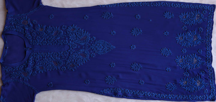 Mariya Royal Blue Viscose Georgette Kurta