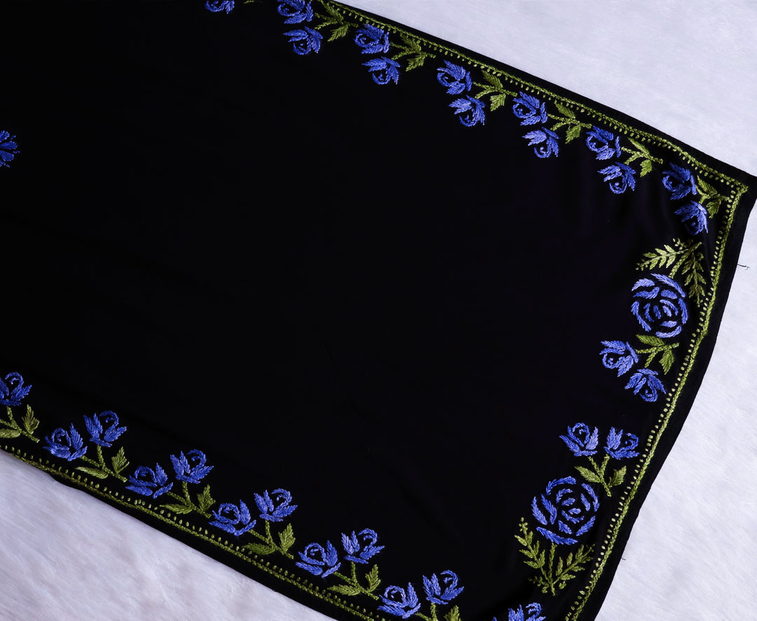 Gul-E-Jahaan Black & Purple Rayon Kurta Set