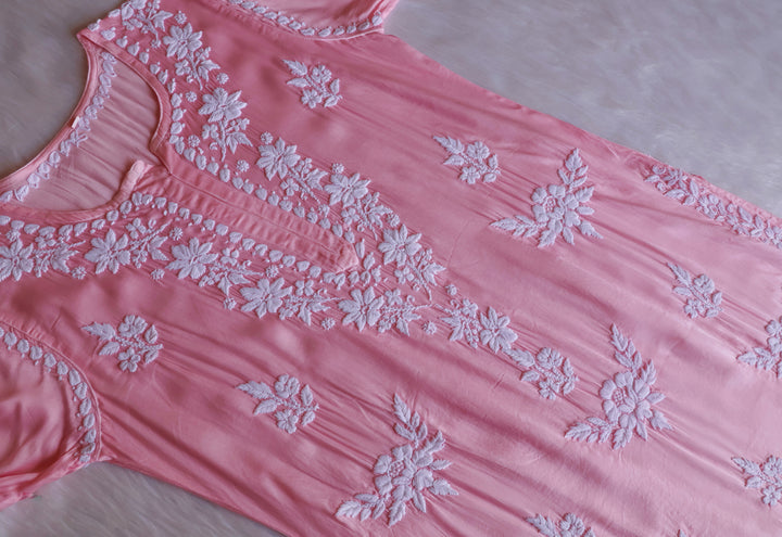 Mahnoor Baby Pink Modal Silk Kurta Set