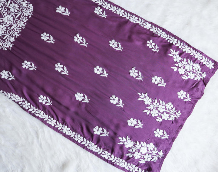 Alaaya Dusty Purple Long Modal Kurta