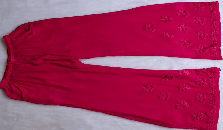 Zimra Deep Pink Viscose Sleeveless Set