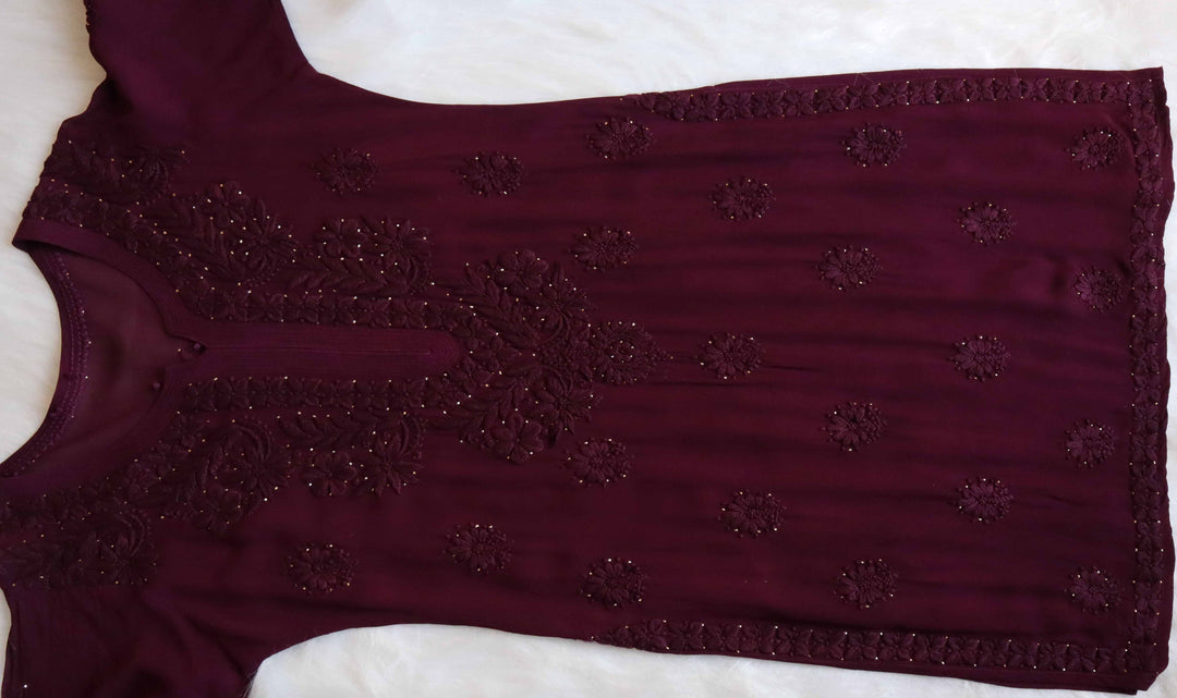 Zimra Premium Deep Purple Viscose Garara set