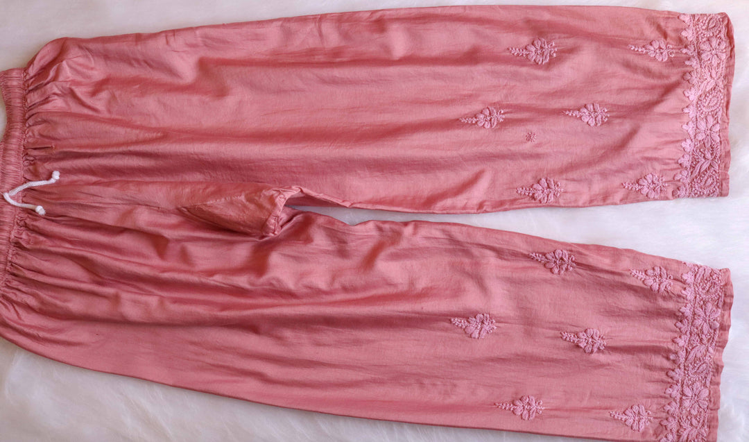 Zimra Luxe Rose Brown 3 Piece Pure Chanderi set