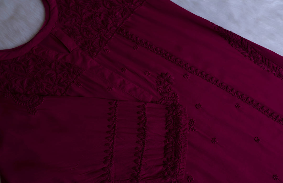 Mayra Deep Purple Pure Modal Kurta