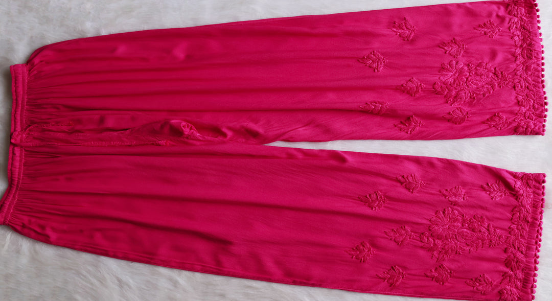 Enaara Deep Pink Potli Button Rayon set