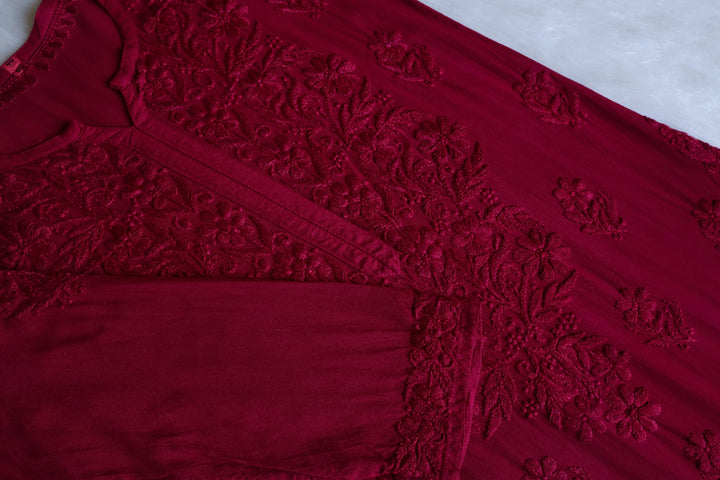 Farhaa Deep Plum 2 piece Rayon set