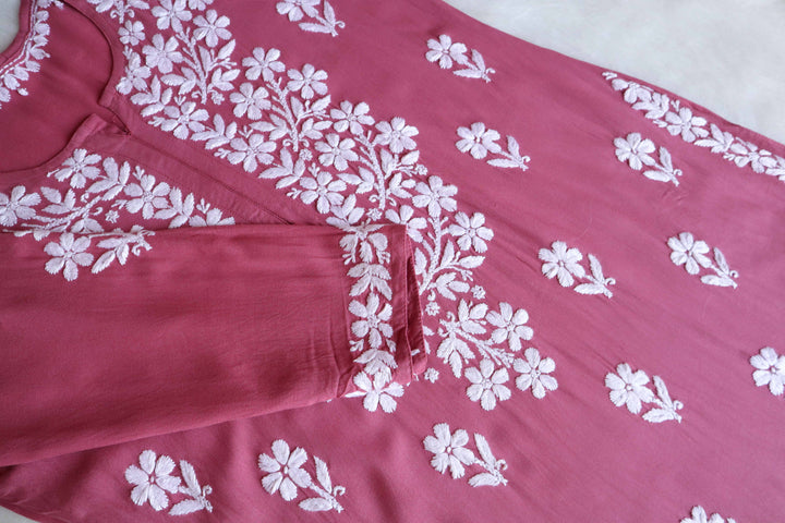 Amaara Mauve Pink Rayon Kurta Pant set