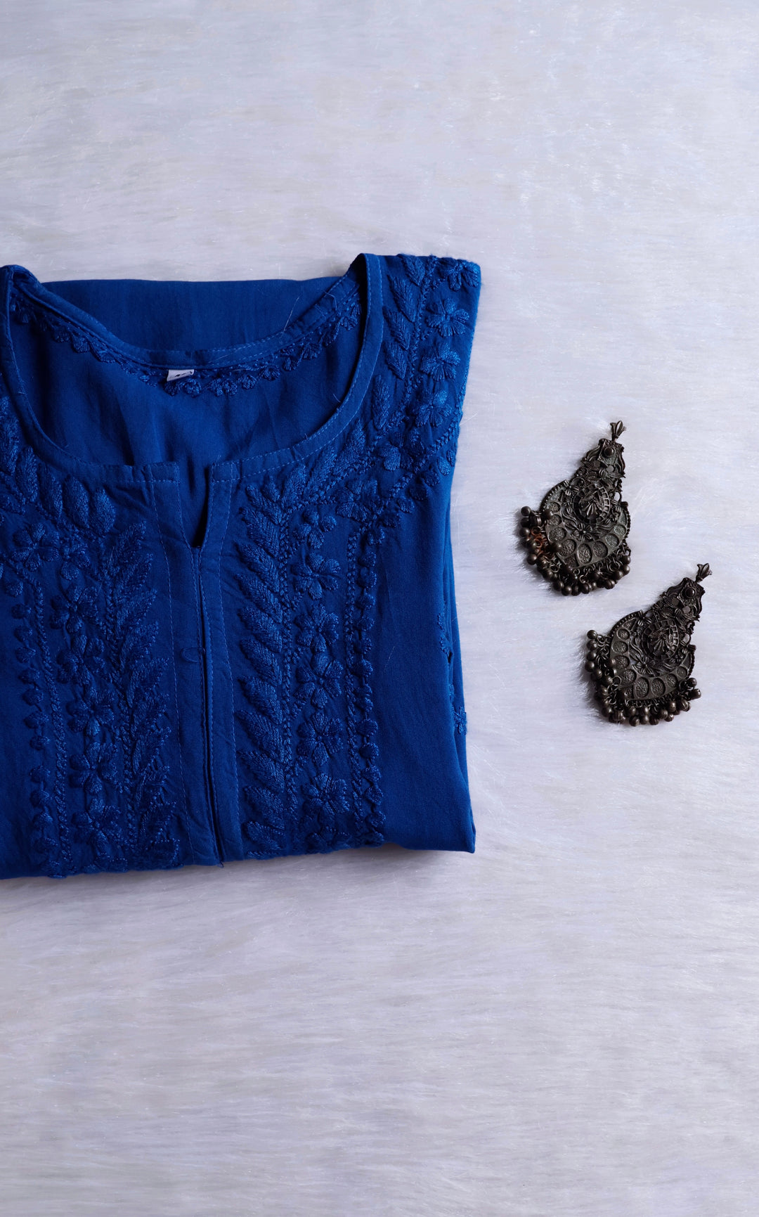 Alina Royal Blue Long Rayon Kurta