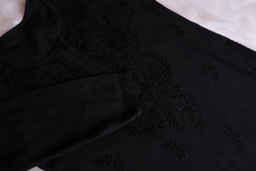 Nazakat Black 2 piece Rayon set