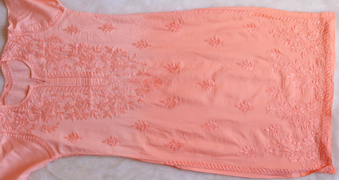 Jannat Peach Chanderi Ombre Kurta