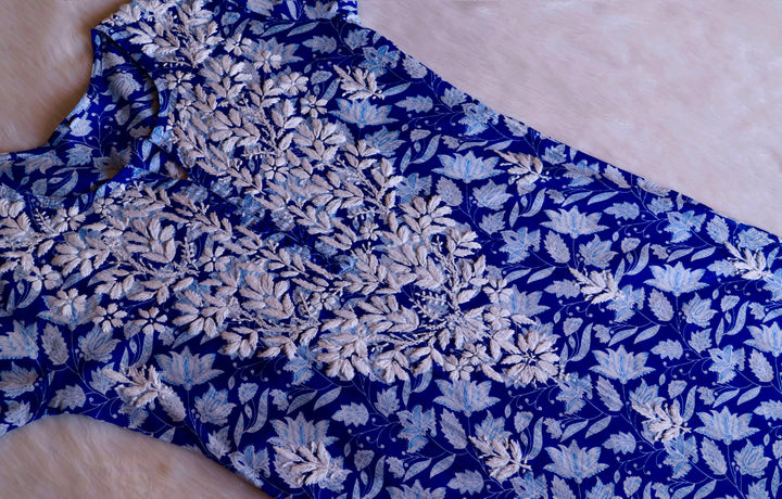 Haala Royal Blue Pure Mulmul set
