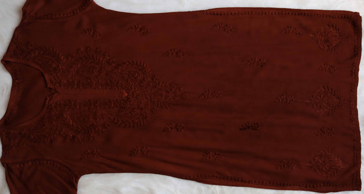 Nazakat Chocolate Brown  2 piece Rayon set