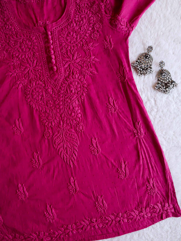 Nazakat Deep Pink short kurta