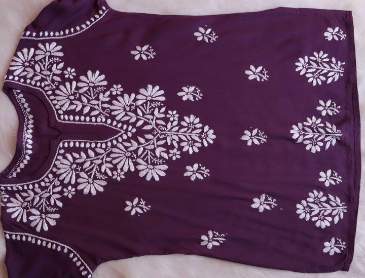 Aayat Dusty Purple Short Rayon Kurta