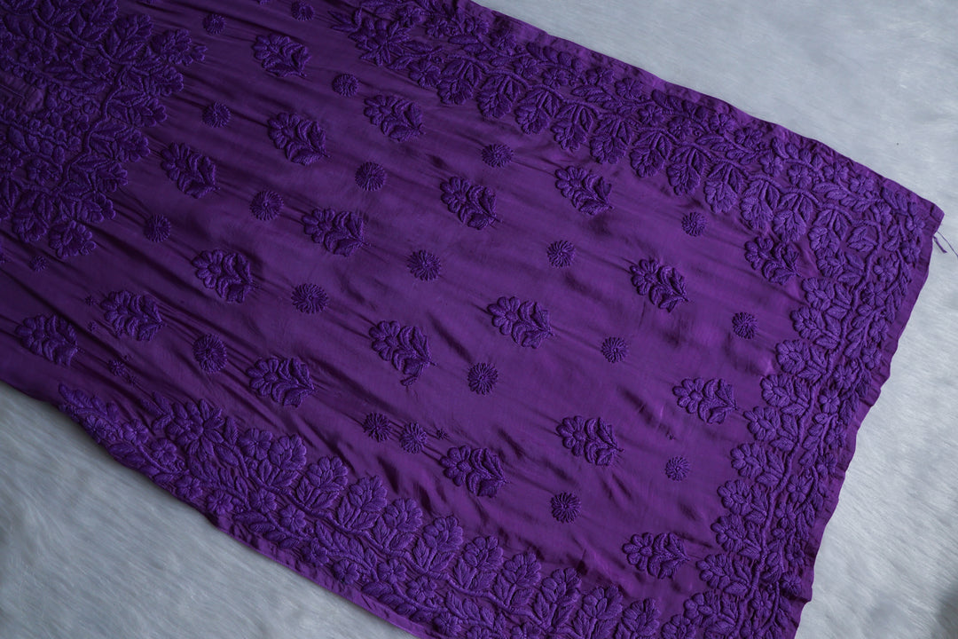 MehrNaaz Deep Purple Pure Muslin Kurta