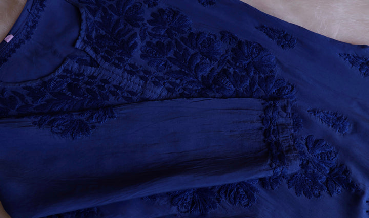 Alanah Royal Blue Chanderi Kurta