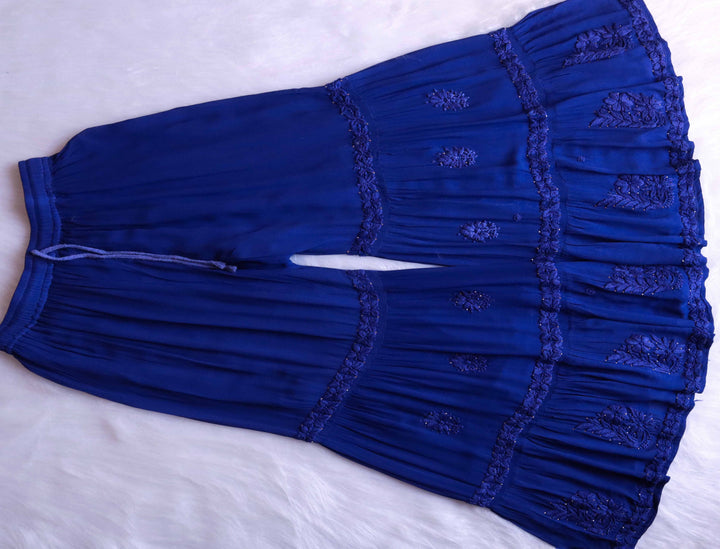 Zimra Premium Royal Blue Viscose Garara set