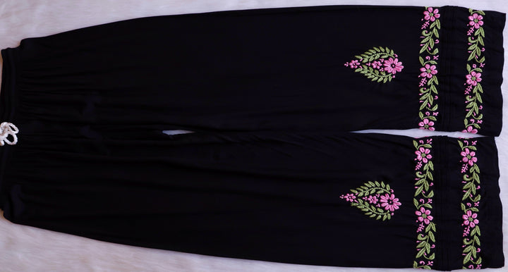 Firdaus Black & Baby Pink Modal Kurta Set