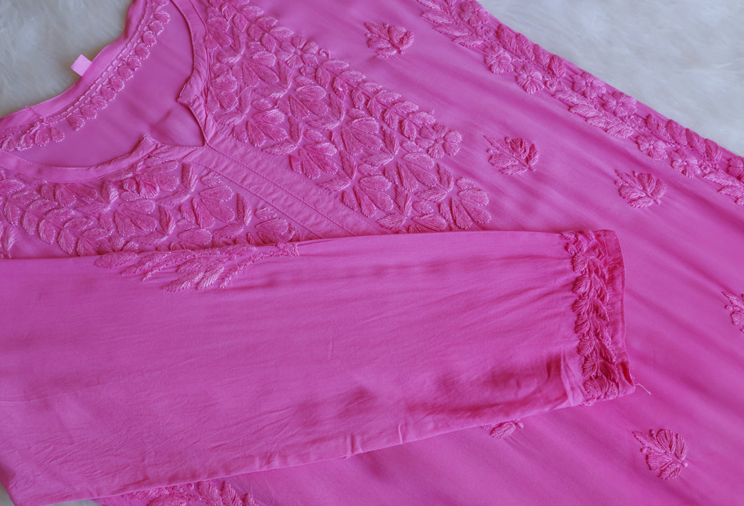Duaa Baby Pink Modal Ombre Kurta Pant set