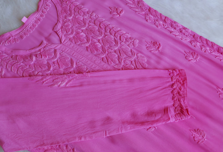 Duaa Baby Pink Modal Ombre Kurta Pant set