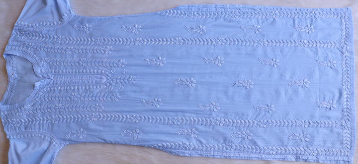 Noor Ice Blue Pure Cotton Kurta