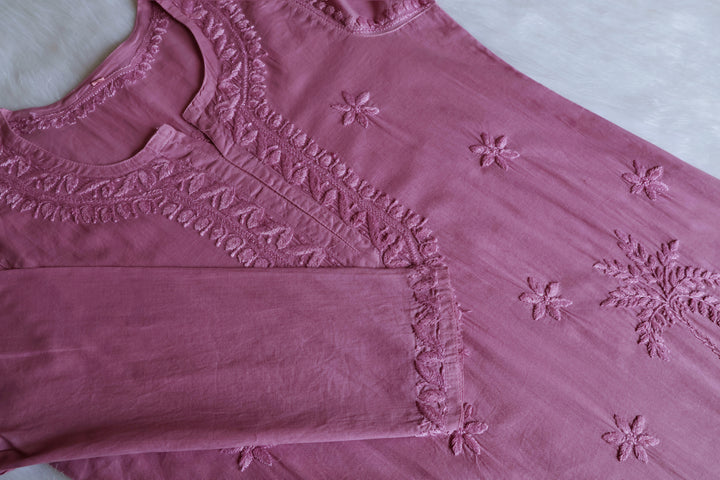 Heer Dusty Purple Pure Cotton Kurta