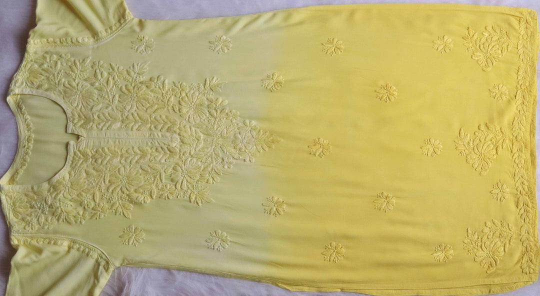 Farhaa Yellow 2 piece Rayon set