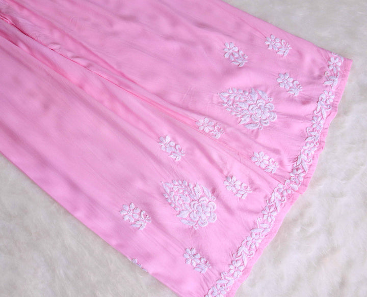 Benafsha Baby Pink Rayon Kurta Pant set