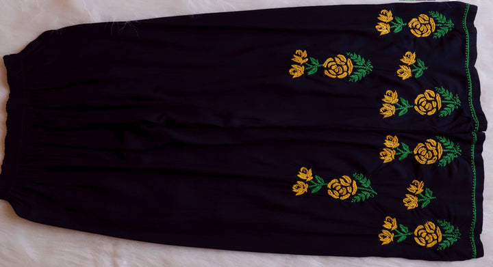 Gul-E-Jahaan Black & Yellow Rayon Kurta Set