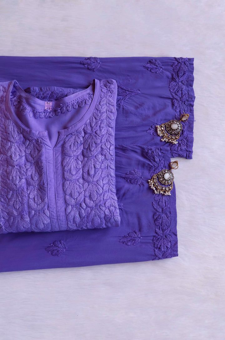 Duaa Dusty Purple Modal Ombre Kurta Pant set