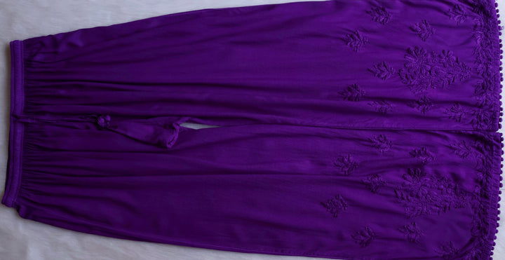 Enaara Deep Purple Potli Button Rayon set