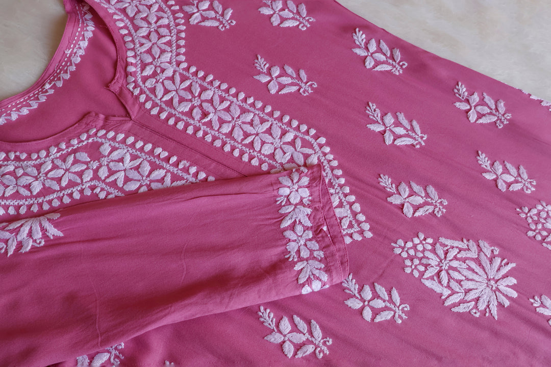 Amaara Mauve Pink Rayon Kurta Pant set