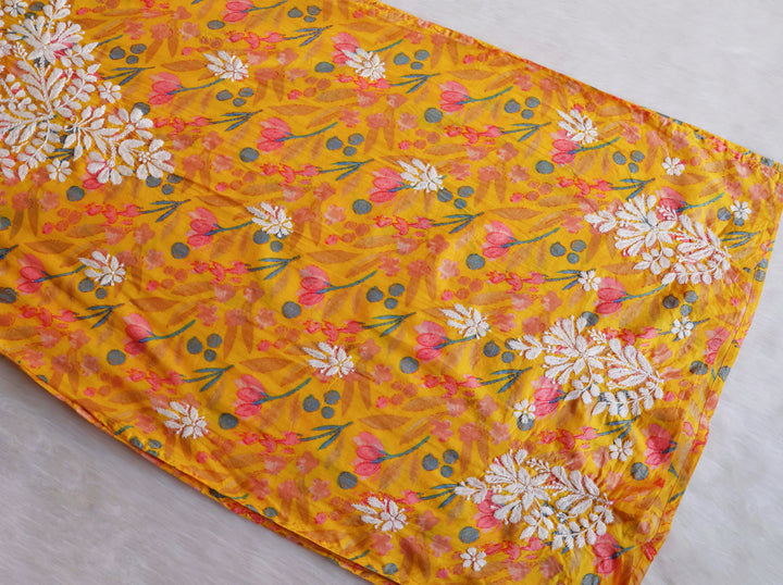 Sajal Yellow Pure Mulmul set