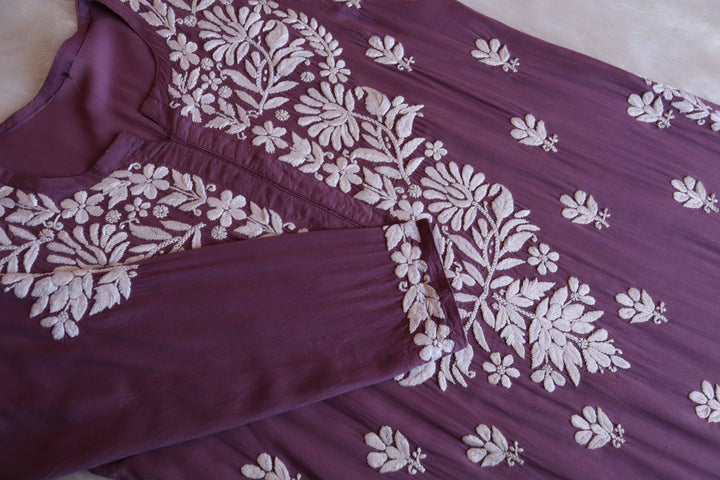 Ferisha Dusty Purple Long Modal Kurta