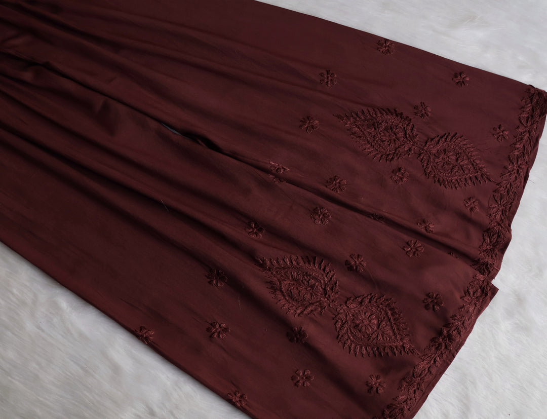 Zobia Rose Brown 2 piece Rayon set