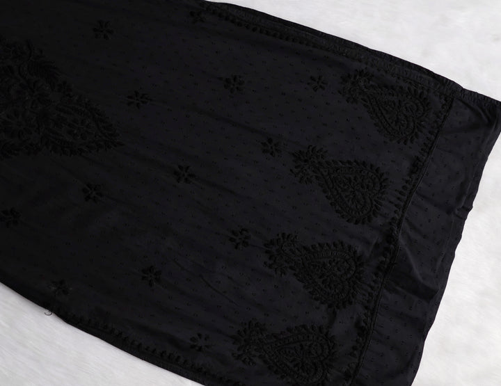 Nazakat Black 3 Piece Cotton Kurta set