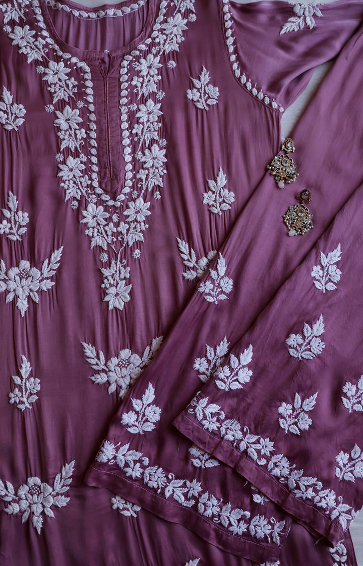 Mahnoor Dusty Purple Modal Silk Kurta Set