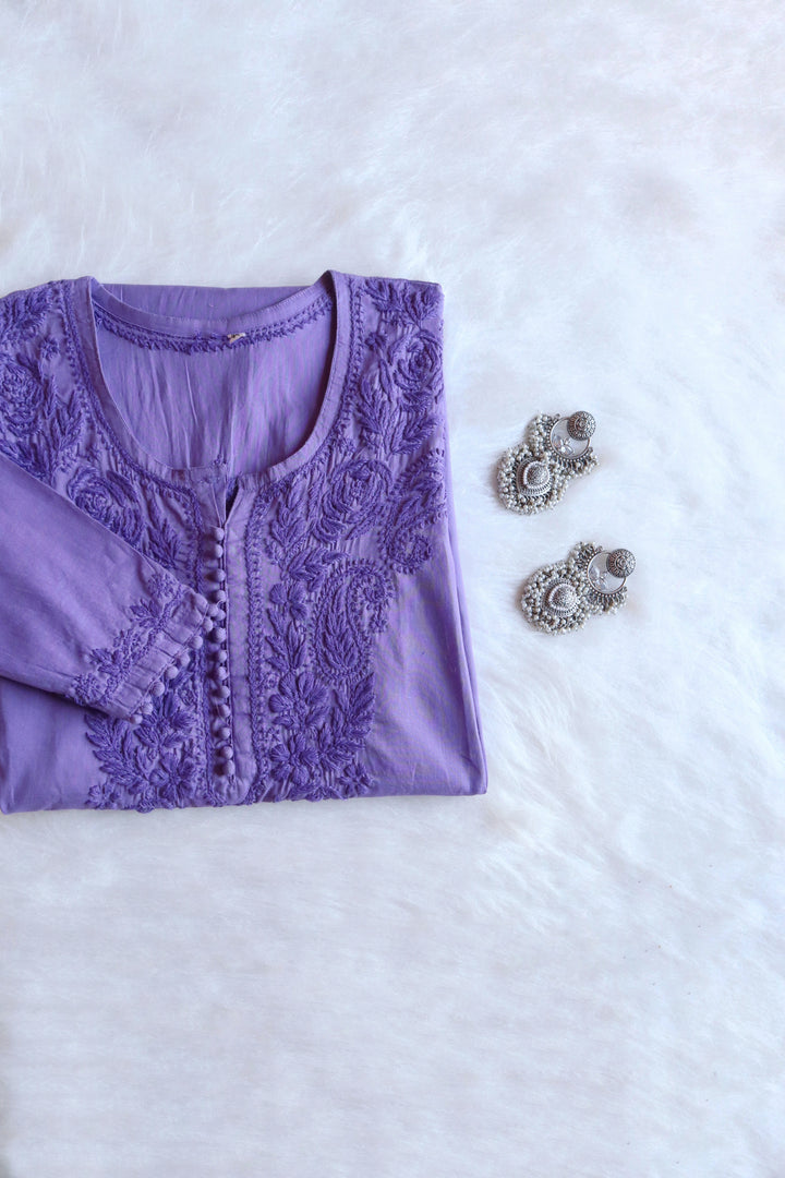 Gul Purple Cotton Kurta