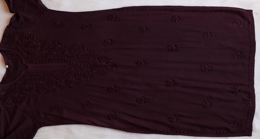 Amirah Chocolate Brown Long Rayon Kurta